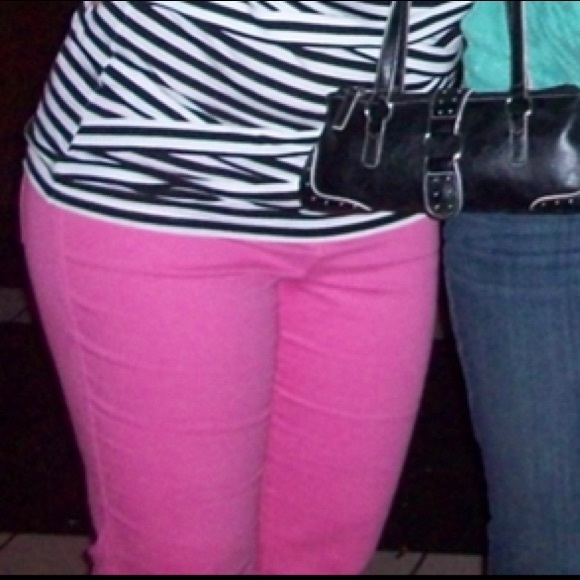 NY&Co Pink Crop Legging, Sz 12 - Picture 14 of 16